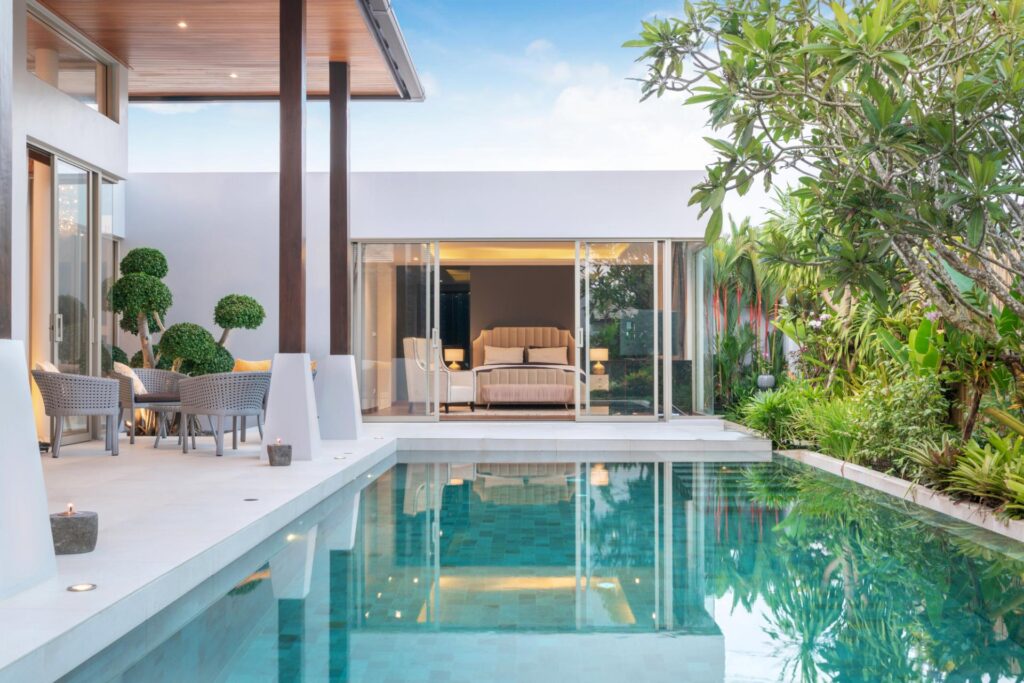 a luxurious inground pool